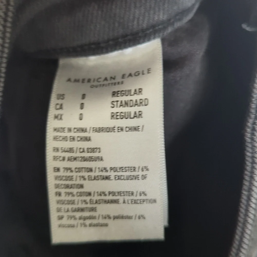 American Eagle Women's Black Stretch Skinny Mom Jeans‎ Size 0